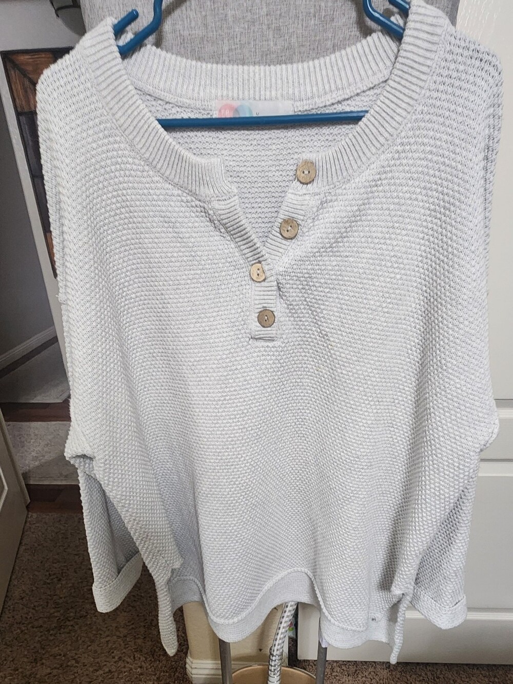 Free People Beach Hailee Sweater Set Light Gray Large - Picture 3 of 10